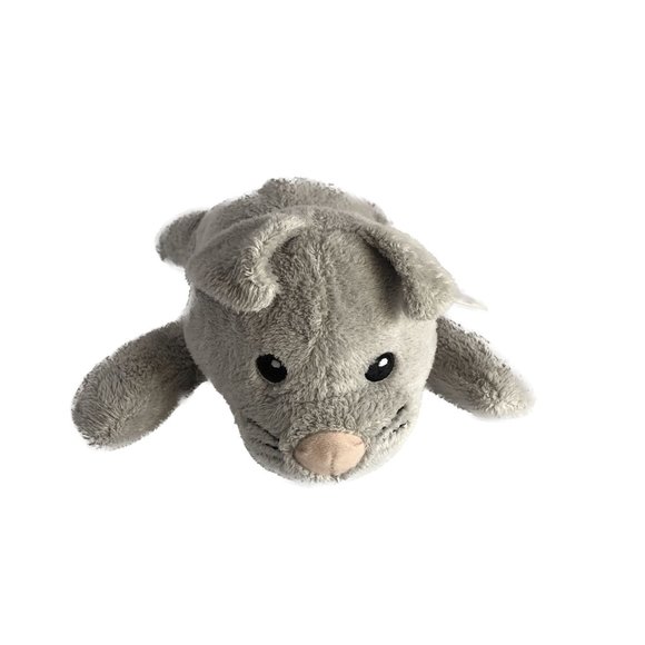 Melissa & Doug Other - Melissa & Doug Stuffed Kitty Cat Plush Grey Pink Fuzzy Nose 9" Long